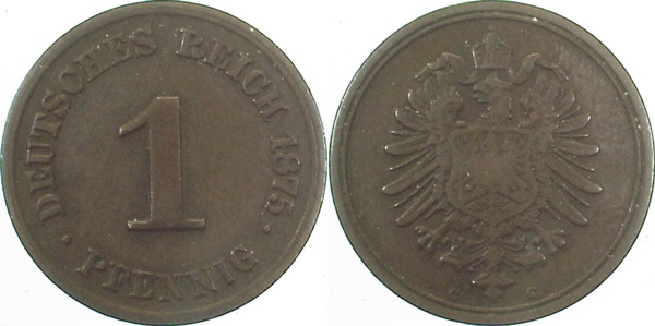 00175C~3.0 1 Pfennig  1875C ss J 001  