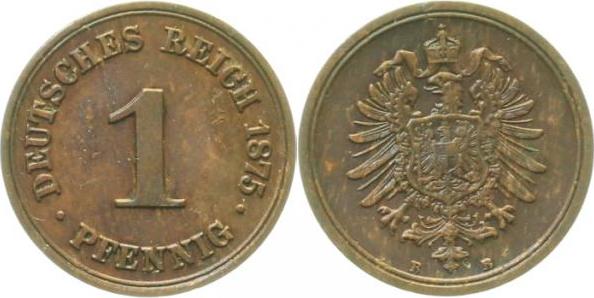 00175B~2.0 1 Pfennig  1875B vz J 001  