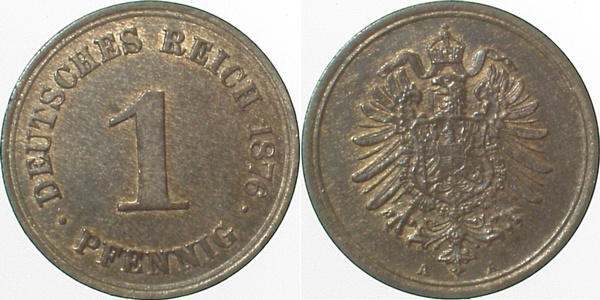 00176A~1.5 1 Pfennig  1876A f.prfr J 001  