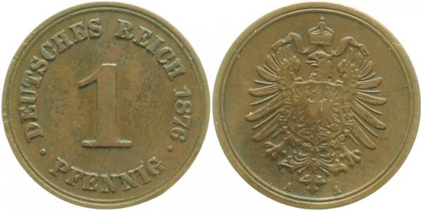 00176A~2.5 1 Pfennig  1876A ss/vz J 001  