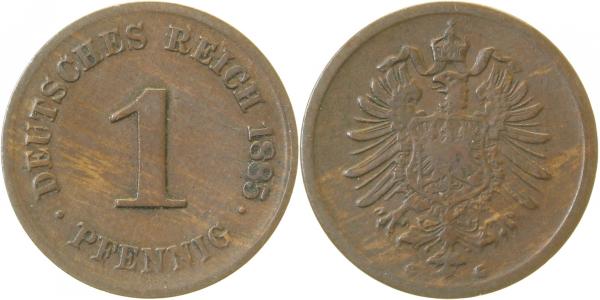 00185G~3.5 1 Pfennig  1885G s/ss J 001  