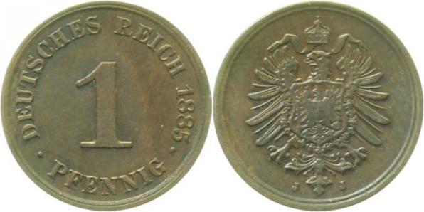 00185J~2.0 1 Pfennig  1885J vz J 001  