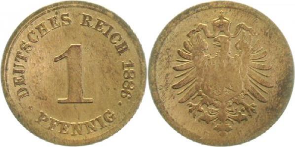 00186G~4.0 1 Pfennig  1886G ss J 001  