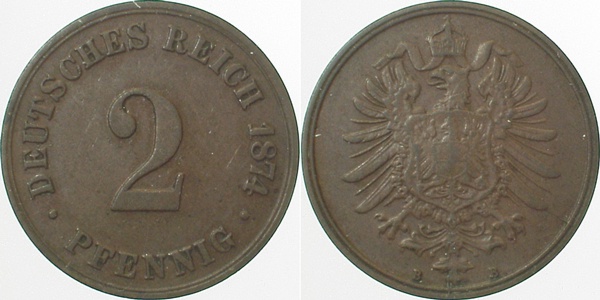 00274B~3.0 2 Pfennig  1874B ss J 002  