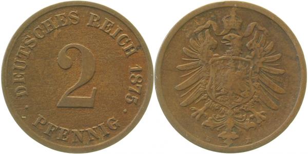 00275E~3.0 2 Pfennig  1875E ss J 002  