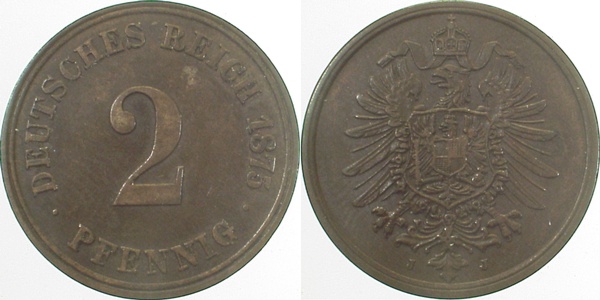 00275J~2.0 2 Pfennig  1875J vz J 002  