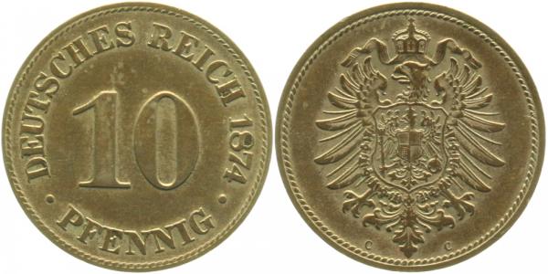 00474C~2.5 10 Pfennig  1874C ss/vz J 004  