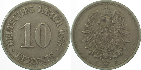 00475J~2.5 10 Pfennig  1875J ss/vz J 004  