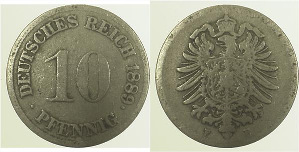00489F~4.0 10 Pfennig  1889F s J 004  