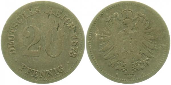 00573B~3.8 20Pfennig  1873B s+ J 005  