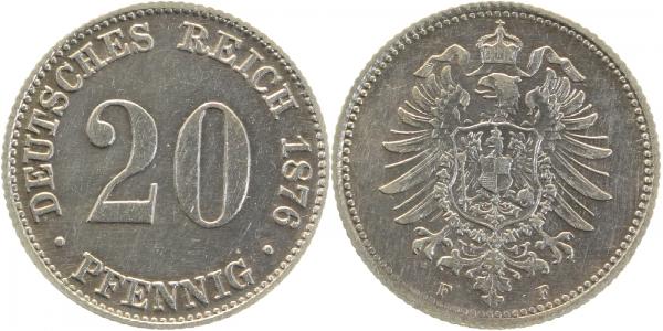 00576F~1.5b 20Pfennig  1876F vz/stgl gereinigt J 005  