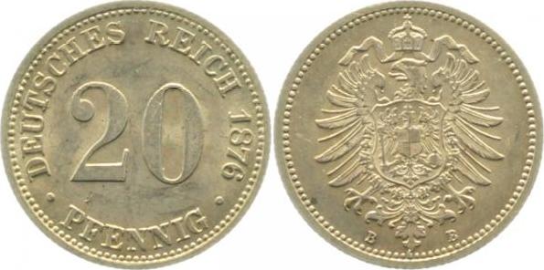 00576B~1.8 20Pfennig  1876B vz+ J 005  