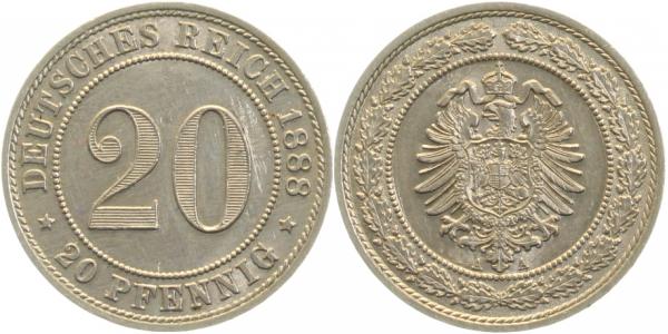 00688A~1.5b 20Pfennig  1888A vz/st min. Krätzerchen J 006  