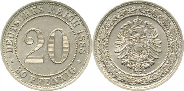 00688A~1.5 20Pfennig  1888A vz/st J 006  