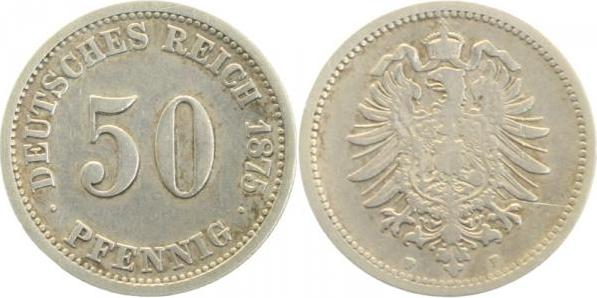 00775F~3.5 50 Pfennig  1875F s/ss J 007  