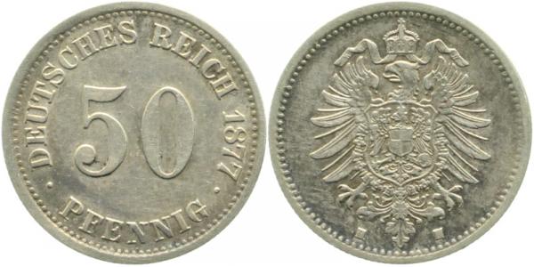 00777H~2.2 50 Pfennig  1877H vz- J 007  