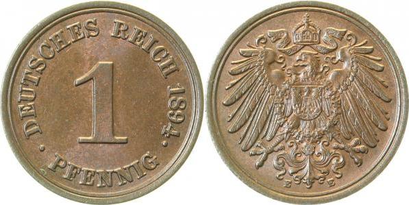 01094E~1.2 1 Pfennig  1894E prfr !!! J 010  