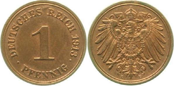 010n13E~0.1 1 Pfennig  1913E prfr.PP oder EA Super !! J 010  