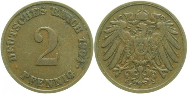 01104J~3.5 2 Pfennig  1904J s/ss J 011  