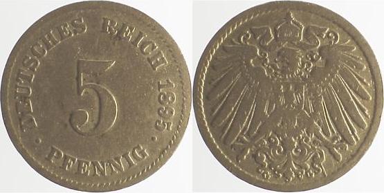 01295G~3.2 5 Pfennig  1895G ss- J 012  