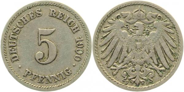 012n00F~3.0 5 Pfennig  1900F ss J 012  