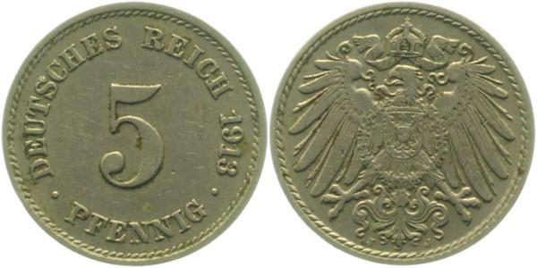 012n13J~2.8 5 Pfennig  1913J ss+ J 012  