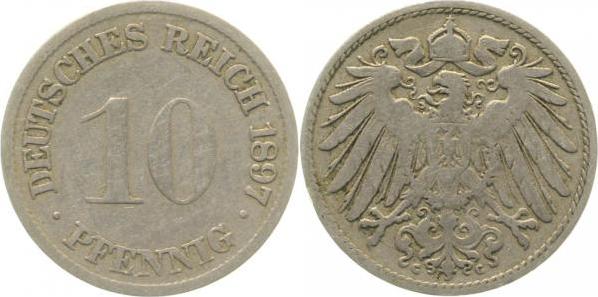 01397G~3.5 10 Pfennig  1897G s/ss J 013  