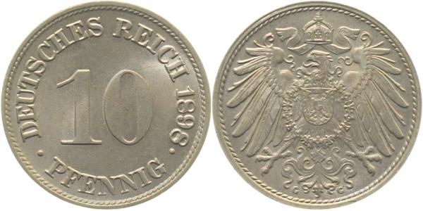 01398G~1.1 10 Pfennig  1898G prfr/stgl !! J 013  