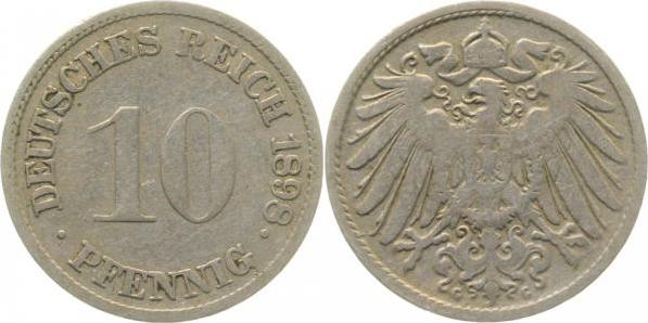 01398G~3.5 10 Pfennig  1898G s/ss J 013  