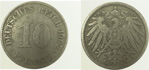 013n02J~3.0 10 Pfennig  1902J ss J 013  