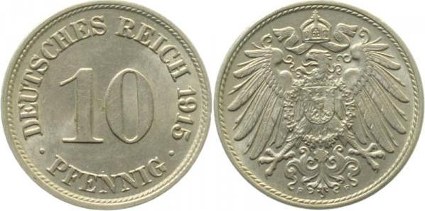 013n15F~1.2 10 Pfennig  1915F prfr. J 013  