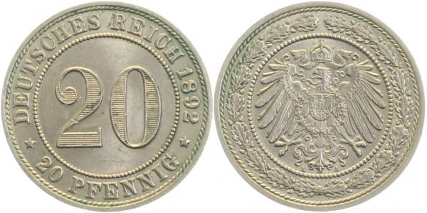 01492A~1.2 20Pfennig  1892A prfr J 014  