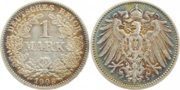 017n03E~2.5 1 Mark  1903E ss/vz wunderschöne Patina! J 017  