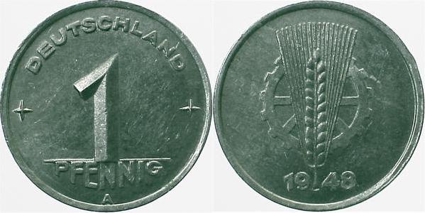 150148A~1.1 1 Pfennig  DDR 1948A prfr/st.matt J1501  