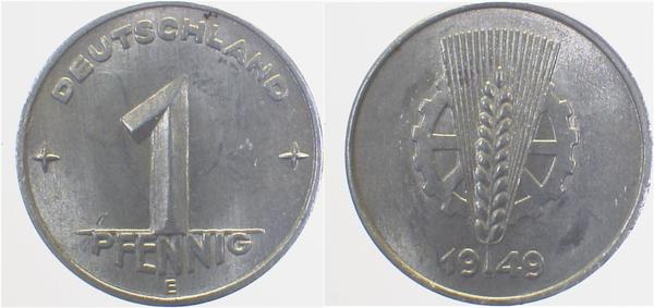 150149E~1.1 1 Pfennig  DDR 1949E bfr/stgl./matt J1501  
