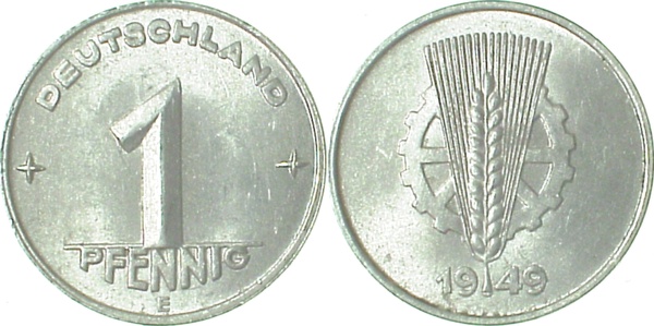 150149E~1.2 1 Pfennig  DDR 1949E bfr. J1501  