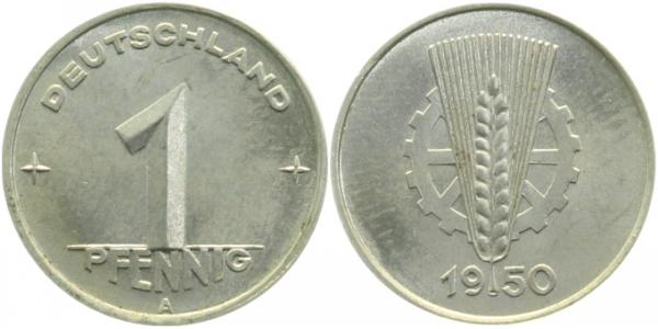 150150A~1.5 1 Pfennig  DDR 1950A f.bfr J1501  