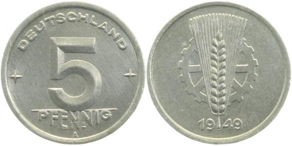 150249A~2.0 5 Pfennig  DDR 1949A vz J1502  