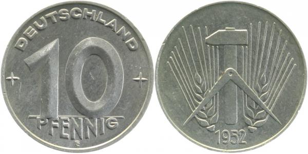 150752E~1.2 10 Pfennig  DDR 1952E prfr. J1507  