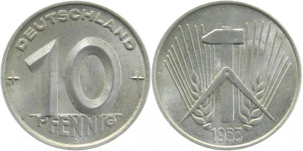 150753A~1.2 10 Pfennig  DDR 1953A bfr. J1507  