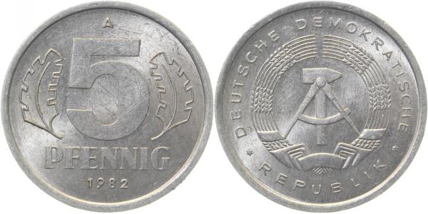 150982A~1.5 5 Pfennig  DDR 1982A f.bfr J1509  