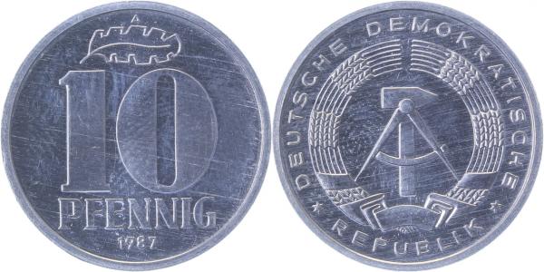 151087A~1.0a 10 Pfennig  DDR 1987A spgl. J1510  