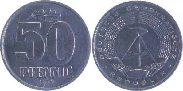 151279A~1.0a 50 Pfennig  DDR 1979A spgl. J1512  