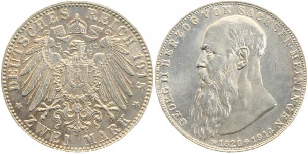 15415D~1.1 2 Mark  Georg II.Sachsen-Meiningen prfr/stgl J 154  