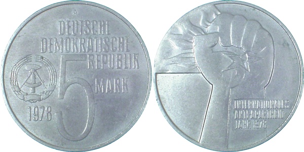 156978A~1.0 5 Mark  Anti-Apartheid 1978A J1569  