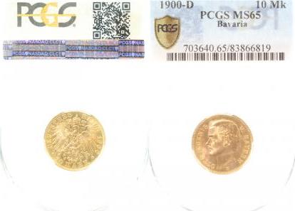 20100D~1.2-IN 10 Mark  Bayern Otto 1900D f.stgl. !! J 201  