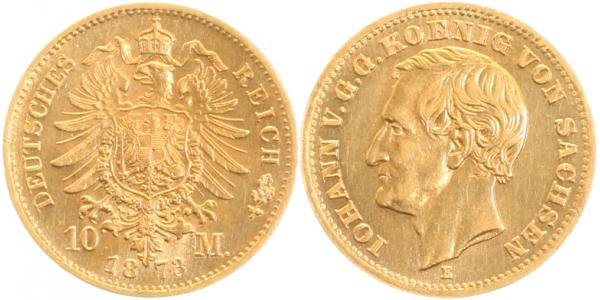 25773E~  Johann Sachsen 1873E vz/st !! 257  