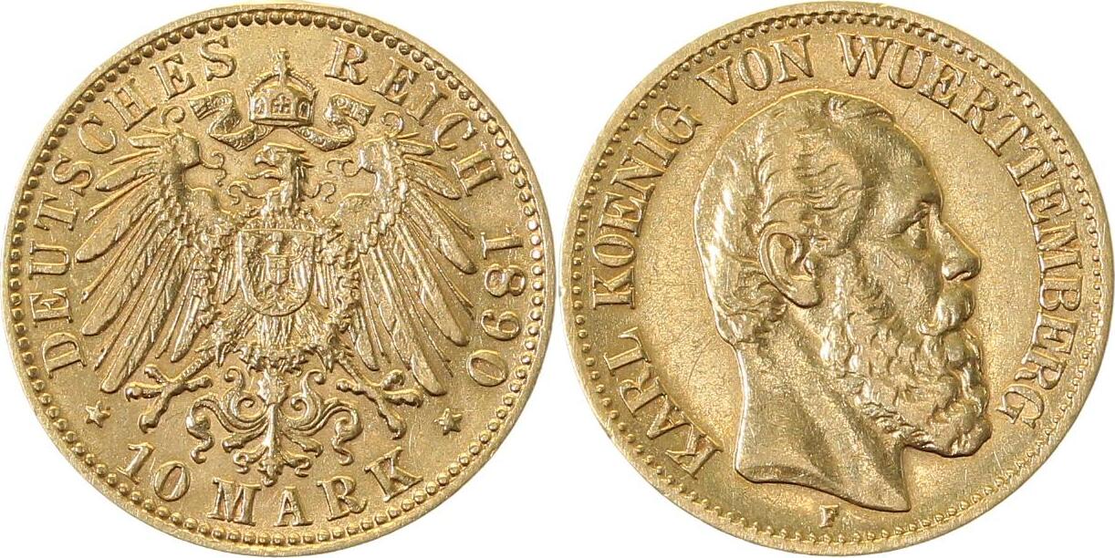 29490F~2.5-GG   Karl von Württemberg 1890F ss/vz 292  