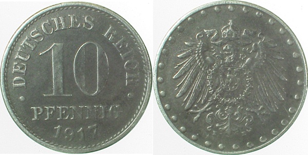 29817E~2.5 10 Pfennig  1917E ss/vz J 298  