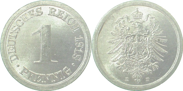 30018D~1.2 1 Pfennig  1918D prfr J 300  